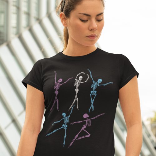 Dancing Skeleton Funny Creepy Spooky Halloween T_Shirt