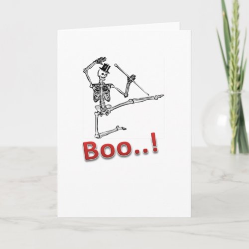 Dancing Skeleton funny Halloween fab Card 