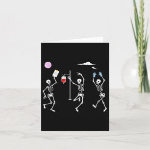 Dancing Skeleton Funny Nurse Skeleton Halloween He Card