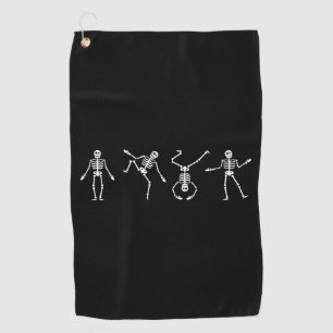 Dancing Skeleton Halloween Golf Towel