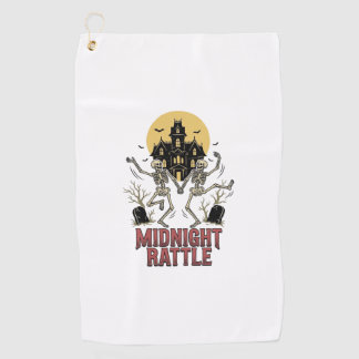Dancing Skeleton Halloween Haunted Manor Vintage G Golf Towel