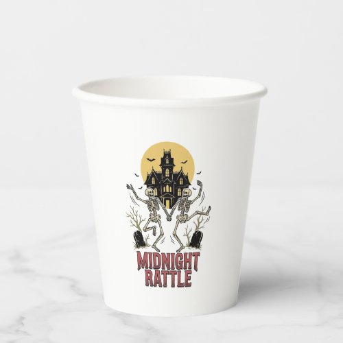 Dancing Skeleton Halloween Haunted Manor Vintage G Paper Cups
