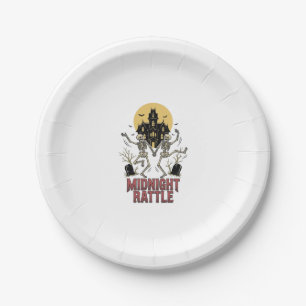 Dancing Skeleton Halloween Haunted Manor Vintage G Paper Plates