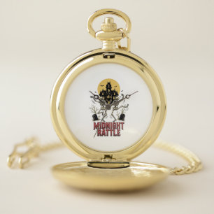 Dancing Skeleton Halloween Haunted Manor Vintage G Pocket Watch
