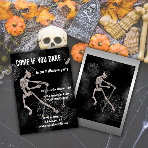 Dancing Skeleton Halloween Invitation