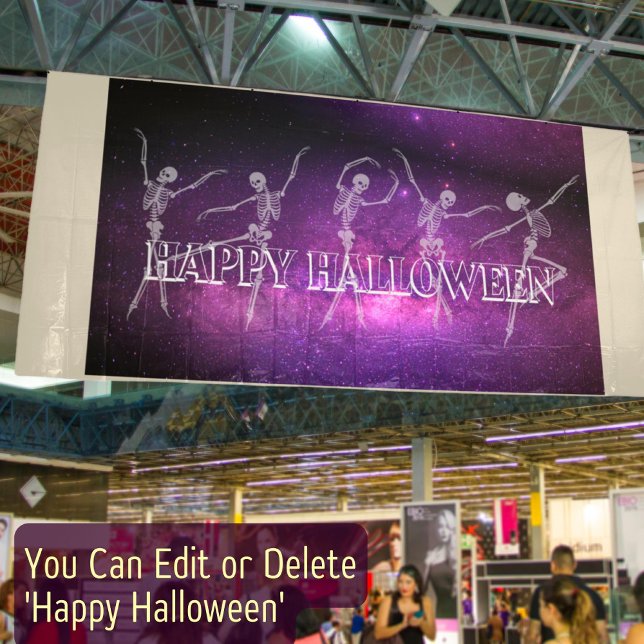Dancing skeleton Halloween Party Dancing Party Banner (Creator Uploaded)