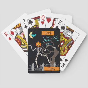 Dancing Skeleton Halloween Poker Cards