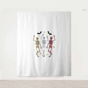 Dancing Skeleton Halloween Tapestry