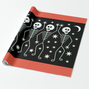 DANCING SKELETON HALLOWEEN Wrapping Paper