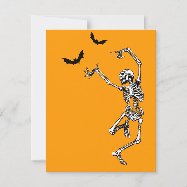 Dancing Skeleton invitation card (Front)