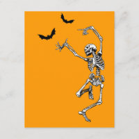Dancing Skeleton invitation card