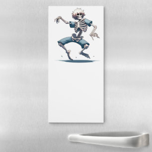 Dancing Skeleton Magnetic Notepad