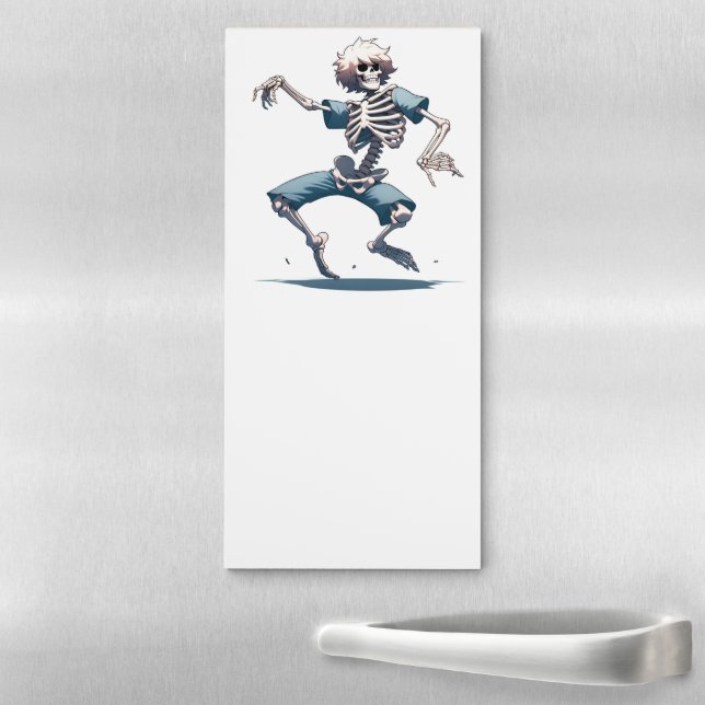Dancing Skeleton Magnetic Notepad (In Situ)