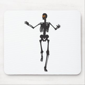 Dancing skeleton mouse pad