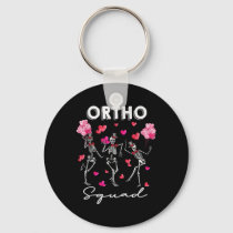Dancing Skeleton Ortho Squad Orthopedic Valentines Keychain