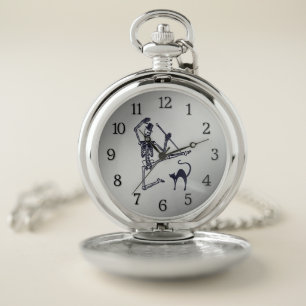 Dancing Skeleton Pocket Watch