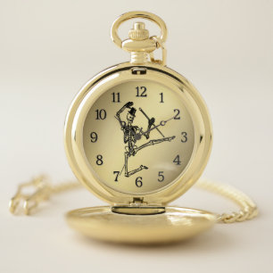 Dancing Skeleton Pocket Watch