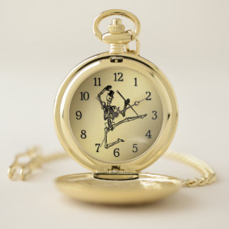 Dancing Skeleton Pocket Watch