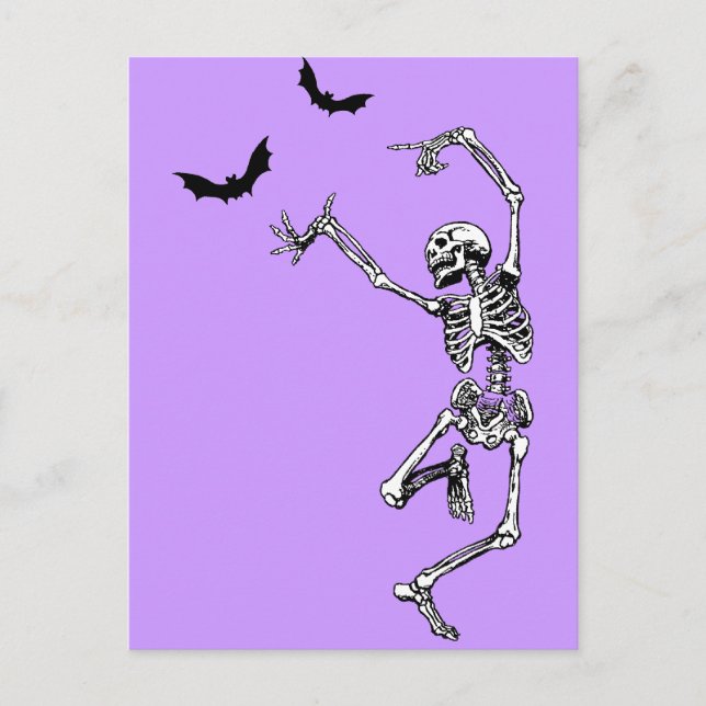 Dancing Skeleton Postcard (Front)