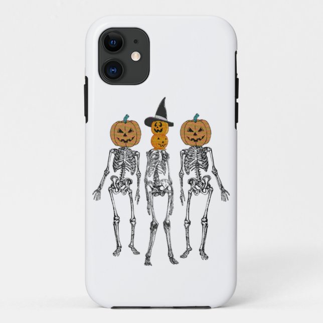 Dancing Skeleton Pumpkin Head Funny Halloween  Case-Mate iPhone Case (Back)