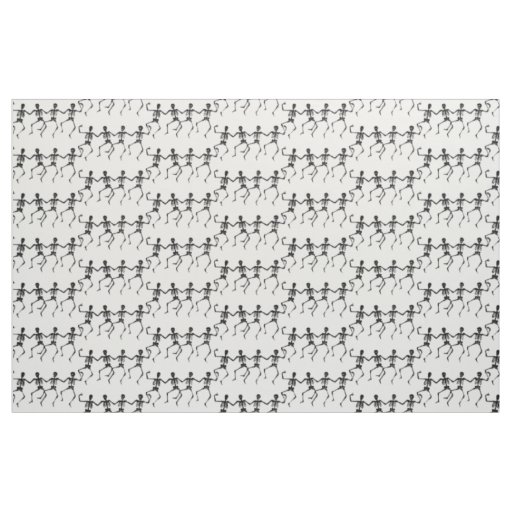 Dancing Skeleton Quartets Halloween Thunder_Cove Fabric