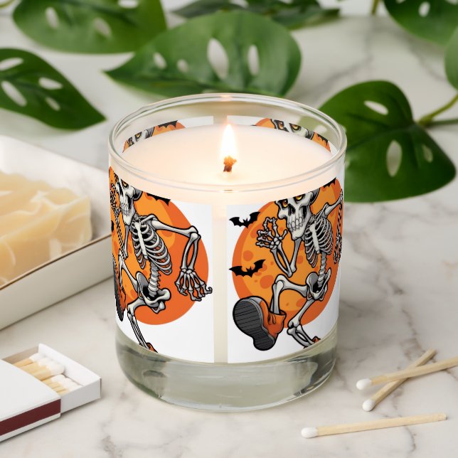 Dancing Skeleton Scented Candle (Lit)