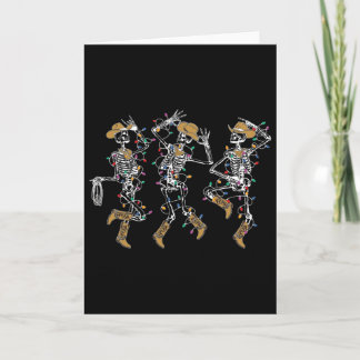 Dancing Skeleton Shirt For Women. Cowboy Skeletons Card
