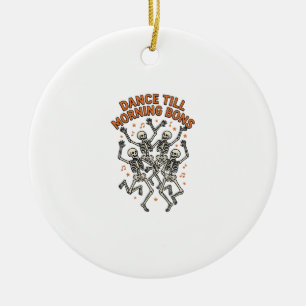 Dancing Skeleton Shirt Vintage Funny Bone Dance Ar Ceramic Ornament