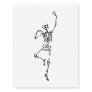 Dancing Skeleton Temporary Tattoos