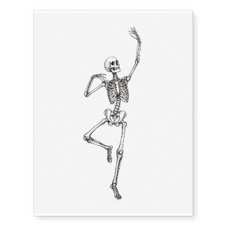 Dancing Skeleton Temporary Tattoos
