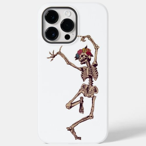 Dancing Skeleton with Roses on Her Head Case_Mate iPhone 14 Pro Max Case