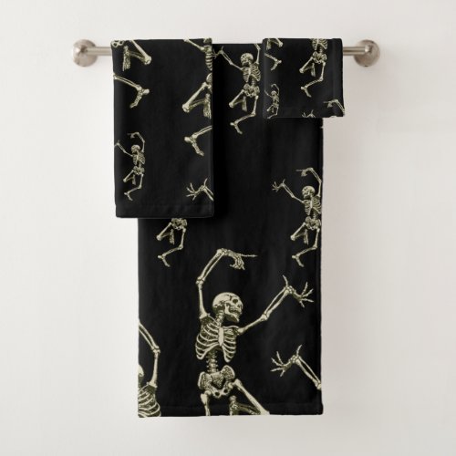 Dancing Skeletons Bath Towel Set