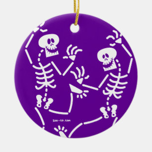 Dancing Skeletons Ceramic Ornament