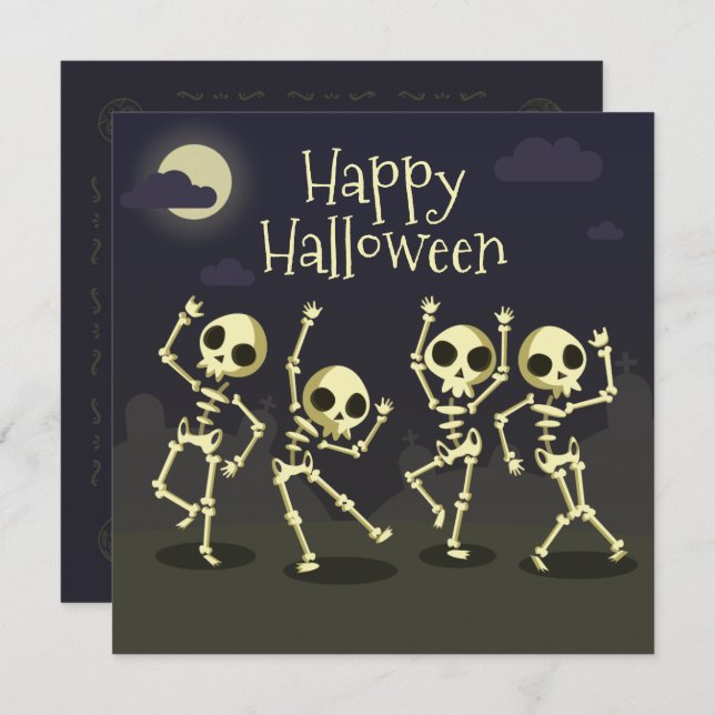Dancing Skeletons Costume Party | Invitation (Front/Back)