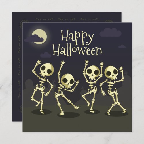 Dancing Skeletons Costume Party  Invitation