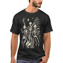 Dancing Skeletons Cult Party Black Art