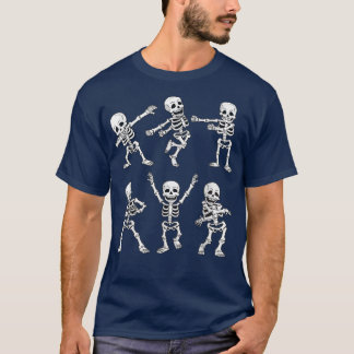 Dancing Skeletons Dance Challenge Boys Girl Hallow T-Shirt
