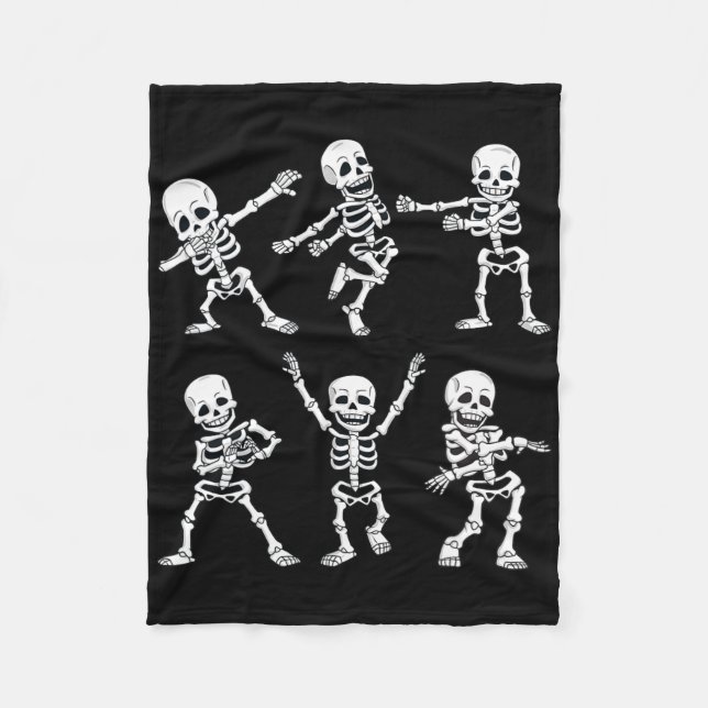 Dancing Skeletons Dance Challenge Boys Girl Kids H Fleece Blanket (Front)