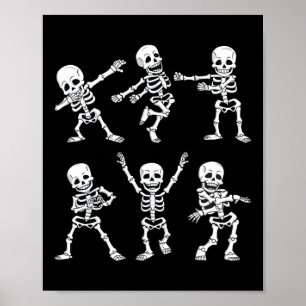 Dancing Skeletons Dance Challenge Boys Girl Kids H Poster