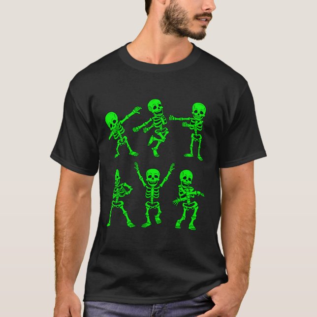 Dancing Skeletons Dance Challenge Girl Boys Kids H T-Shirt (Front)