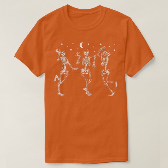 Dancing Skeletons Dance Challenge Halloween Costum T-Shirt (Design Front)