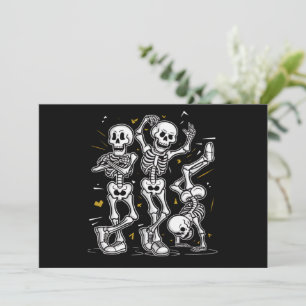 Dancing Skeletons Dance Challenge Halloween  Invitation