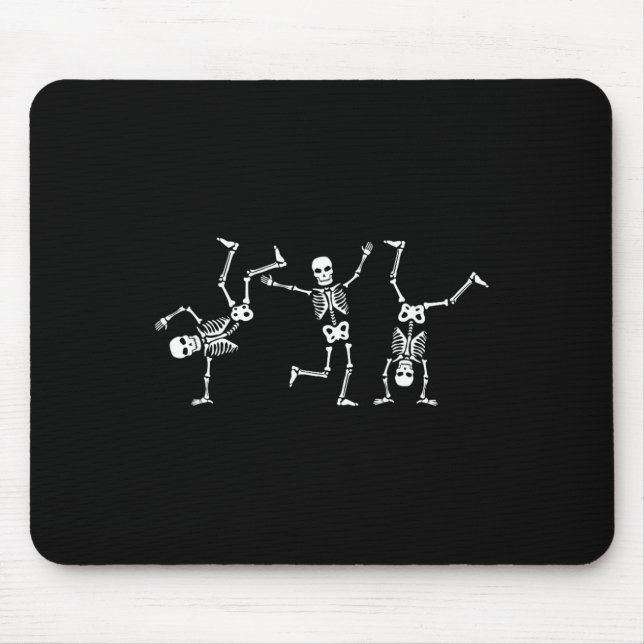 Dancing Skeletons Dance Challenge Halloween Scary  Mouse Pad (Front)