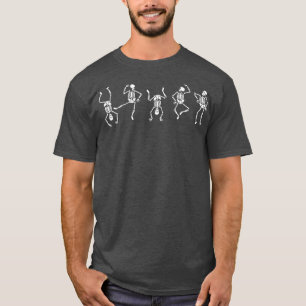 Dancing Skeletons Dance Challenge Halloween Scary  T-Shirt
