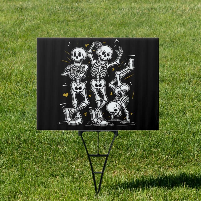 Dancing Skeletons Dance Challenge Halloween  Sign (Insitu)