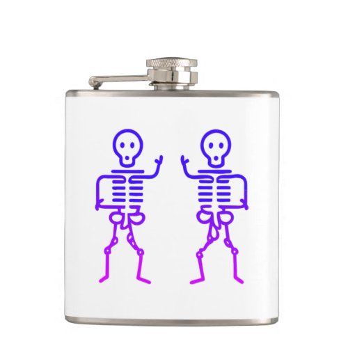Dancing Skeletons Flask