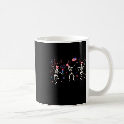 Dancing Skeletons Funny Fourth Of July  Coffee Mug