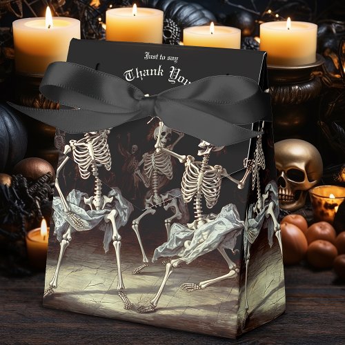 Dancing Skeletons Gothic Wedding Favor Boxes