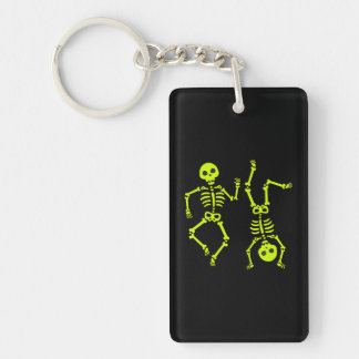 Dancing Skeletons Halloween For Boy Girl Youth Keychain