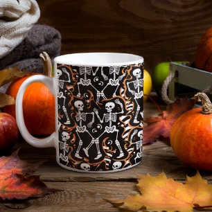 Dancing Skeletons Halloween or Day of the Dead Coffee Mug